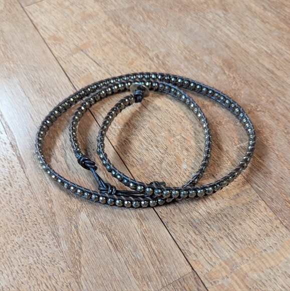 ✨ Dazzling Double Wrap Beaded Leather Bracelet – Effortlessly Chic & Boho Glam! - Picture 5 of 7